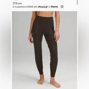 Lululemon olive green womens Align high rise joggers Size: 10